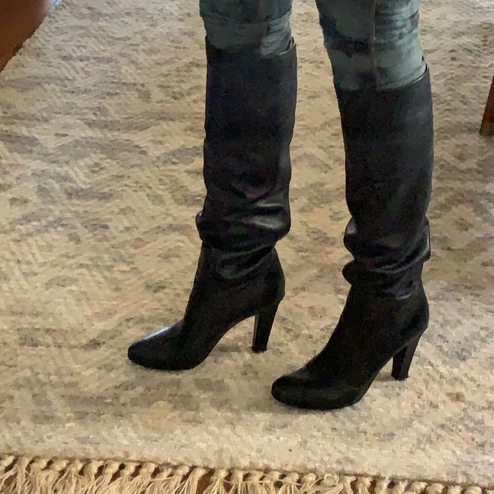 Jimmy Choo-Like New-Leather Boots. 38 1/2  dust bags & original box included